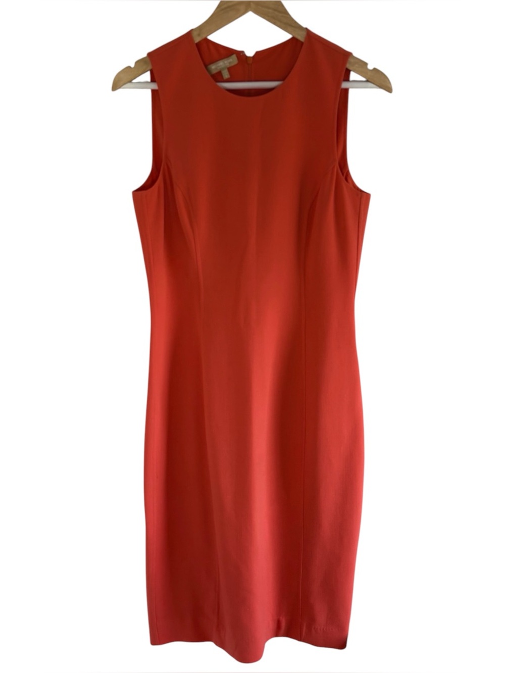 Michael Kors Collection Orange Midi Sheath Dress Size 8